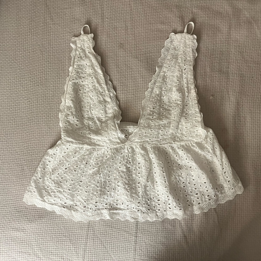 white linen like white blouse with deep v middle, shein, barely worn